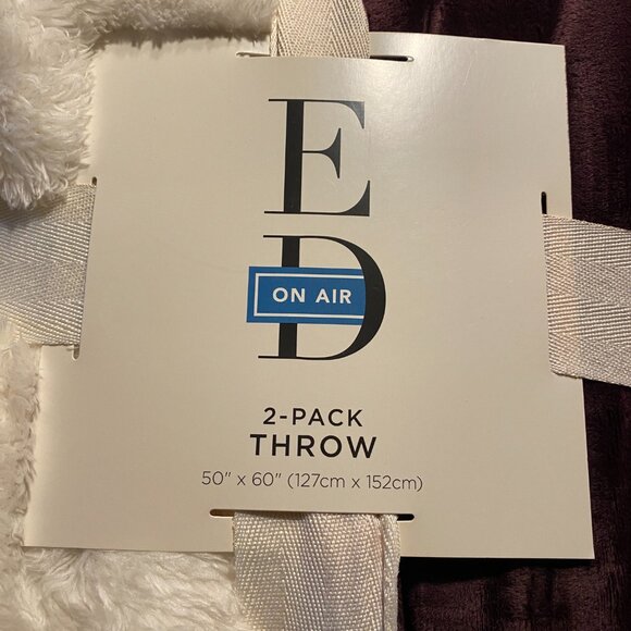 ED On Air Plush Throw Blanket – 50” x 60” – Orchid (Plum Purple) - Picture 6 of 7